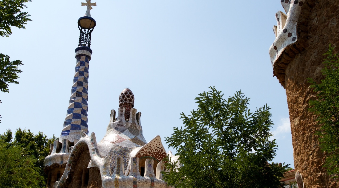 Park Guell in Barcelona in January