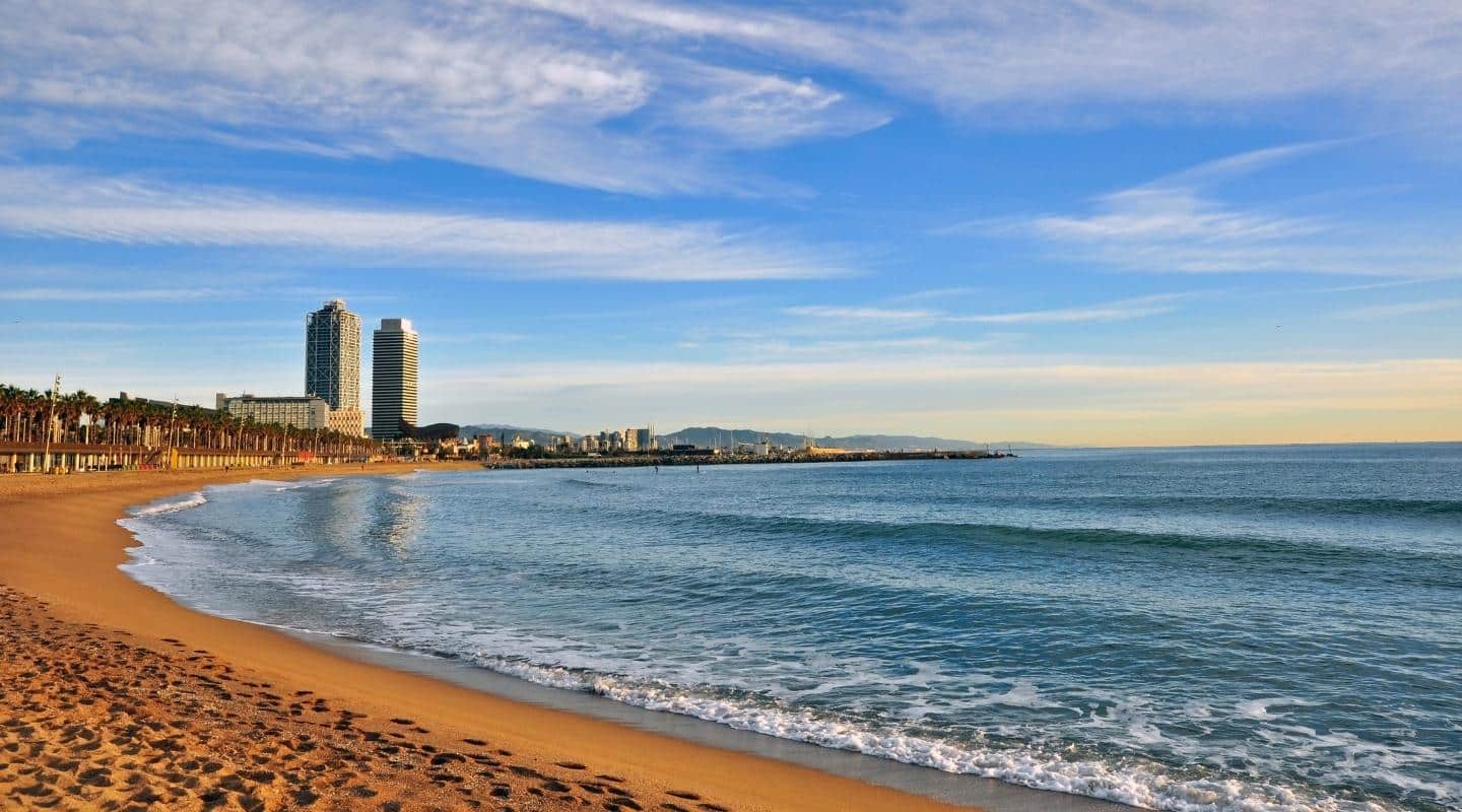 See the Beaches Barcelona in August