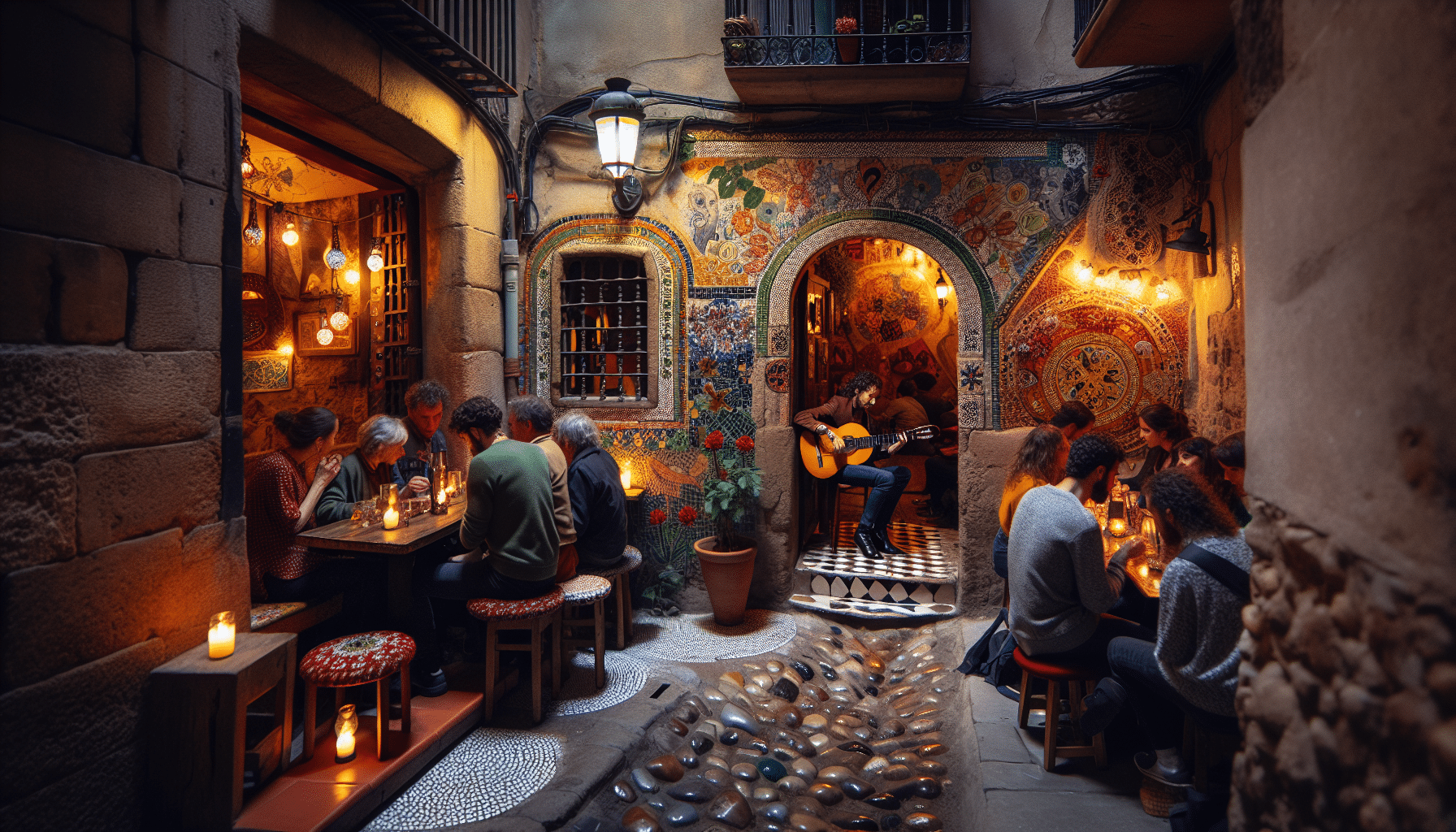 A cozy and unique music venue in Barcelona with a quirky ambiance
